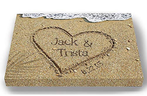 Custom Beach Name Wall Art - Personalized Sand Writing Canvas - Unique Coastal Home Decor for Living Room, Bedroom & Beach House