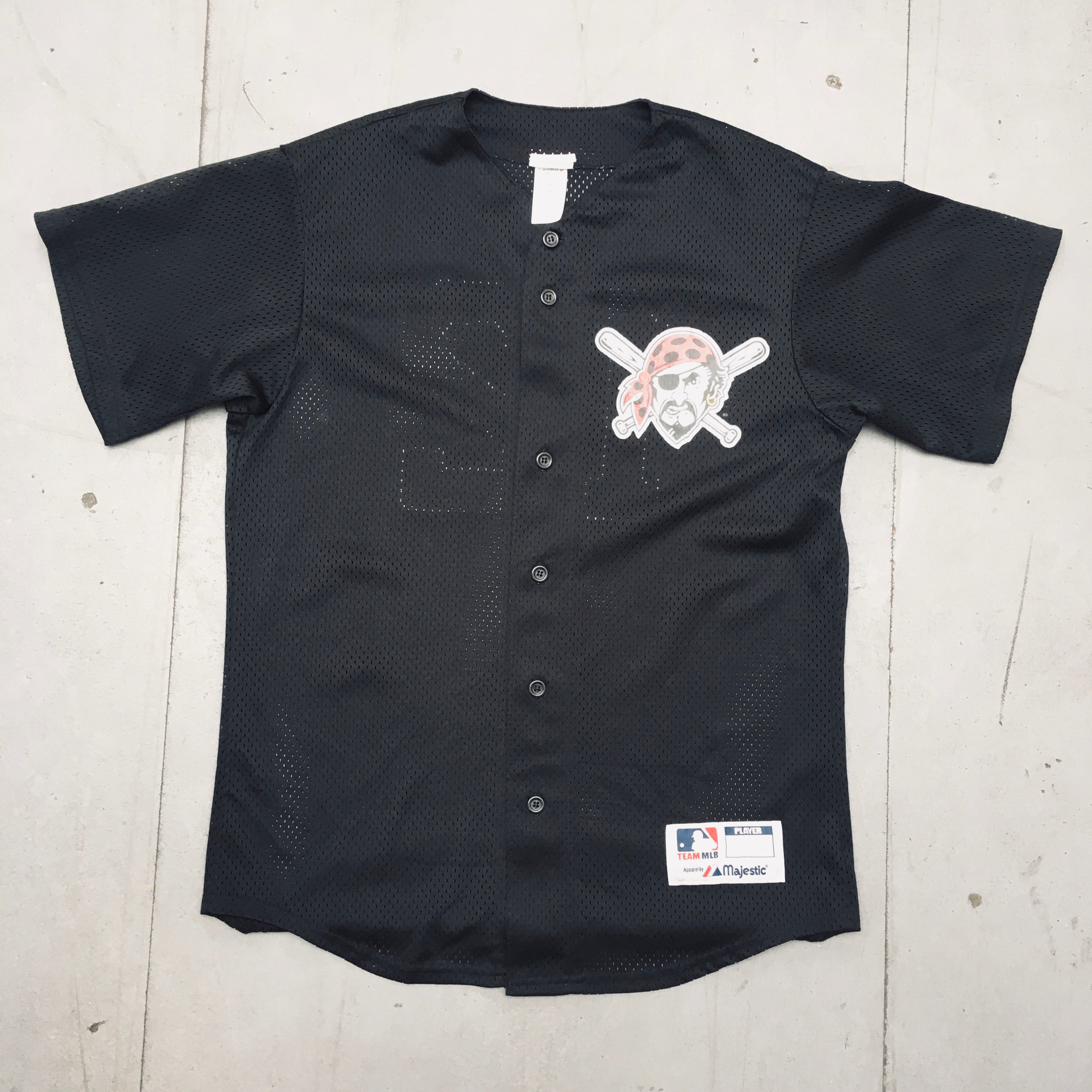 Pittsburgh Pirates 2000s No.12 Black Majestic Baseball Jersey - Size S/M - Authentic MLB Fan Apparel for Games & Collectors