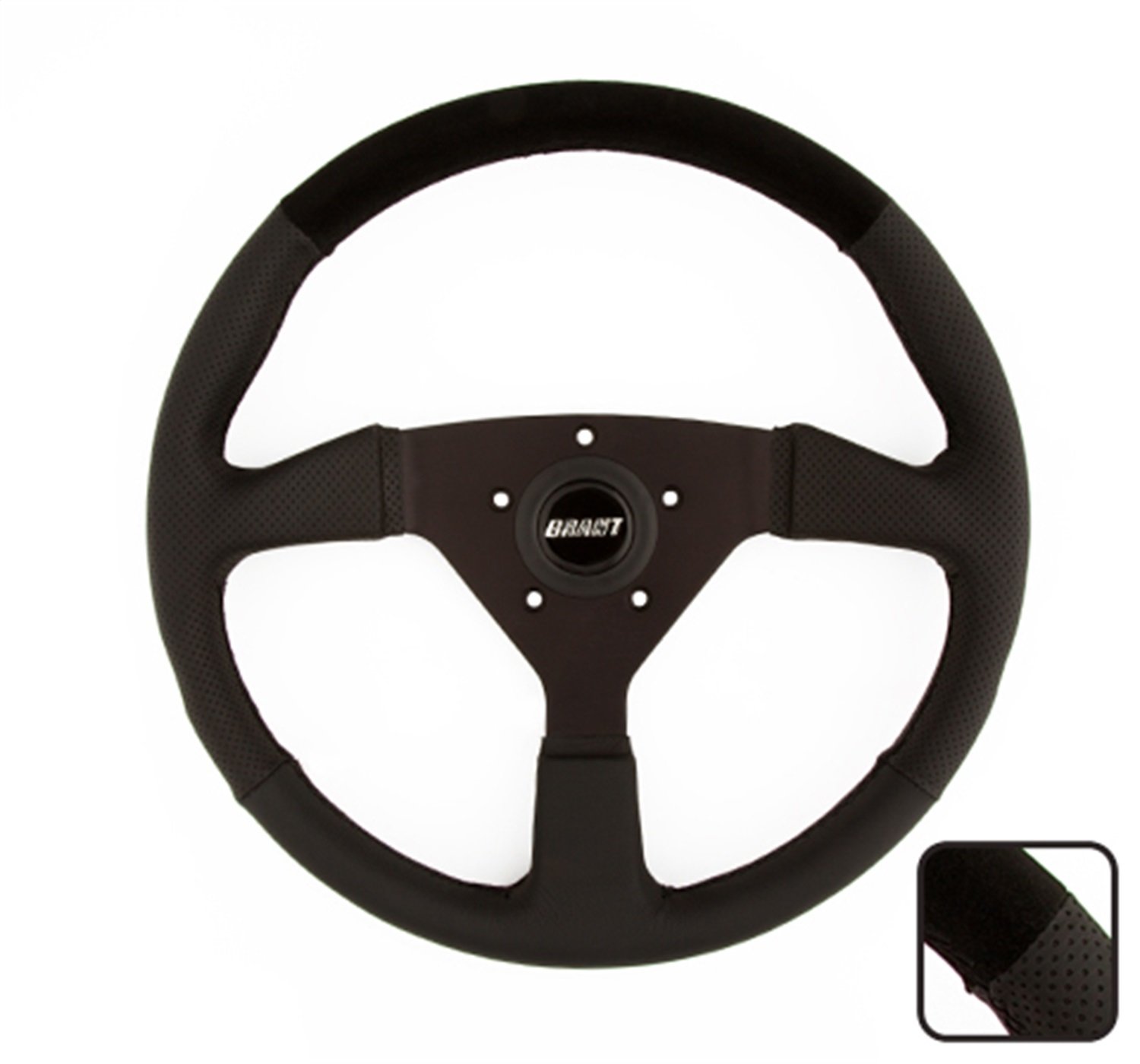 Grant 8551 GT Rally 13.5 Inch Black 3-Spoke Steering Wheel - Classic Style for Hot Rods, Muscle Cars & Vintage Vehicles