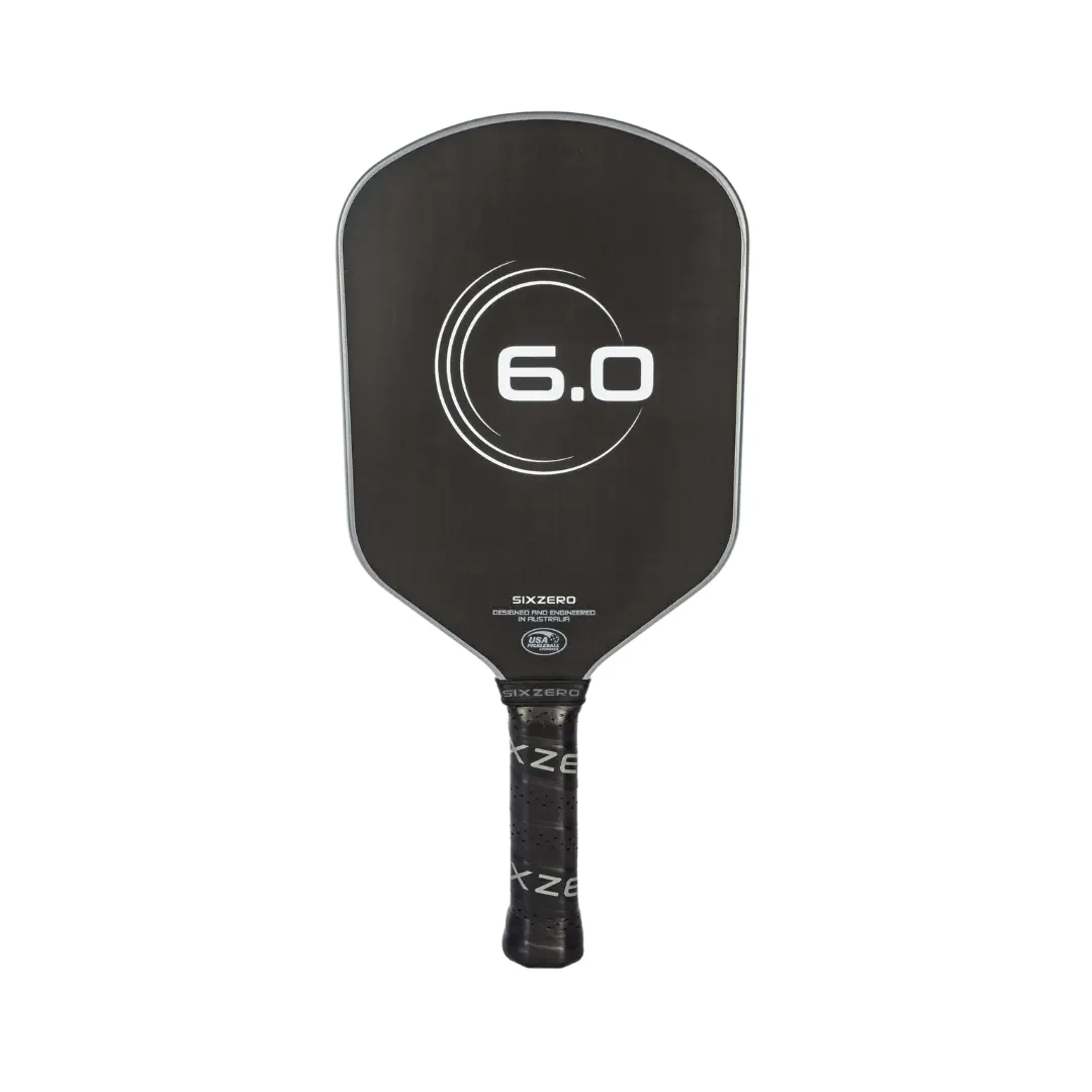 Six Zero Infinity Edgeless Black Diamond Power Pickleball Paddle - Premium Carbon Fiber Paddle for Competitive Play & Recreational Games - Perfect for Tournaments, Backyard Play & Gifting