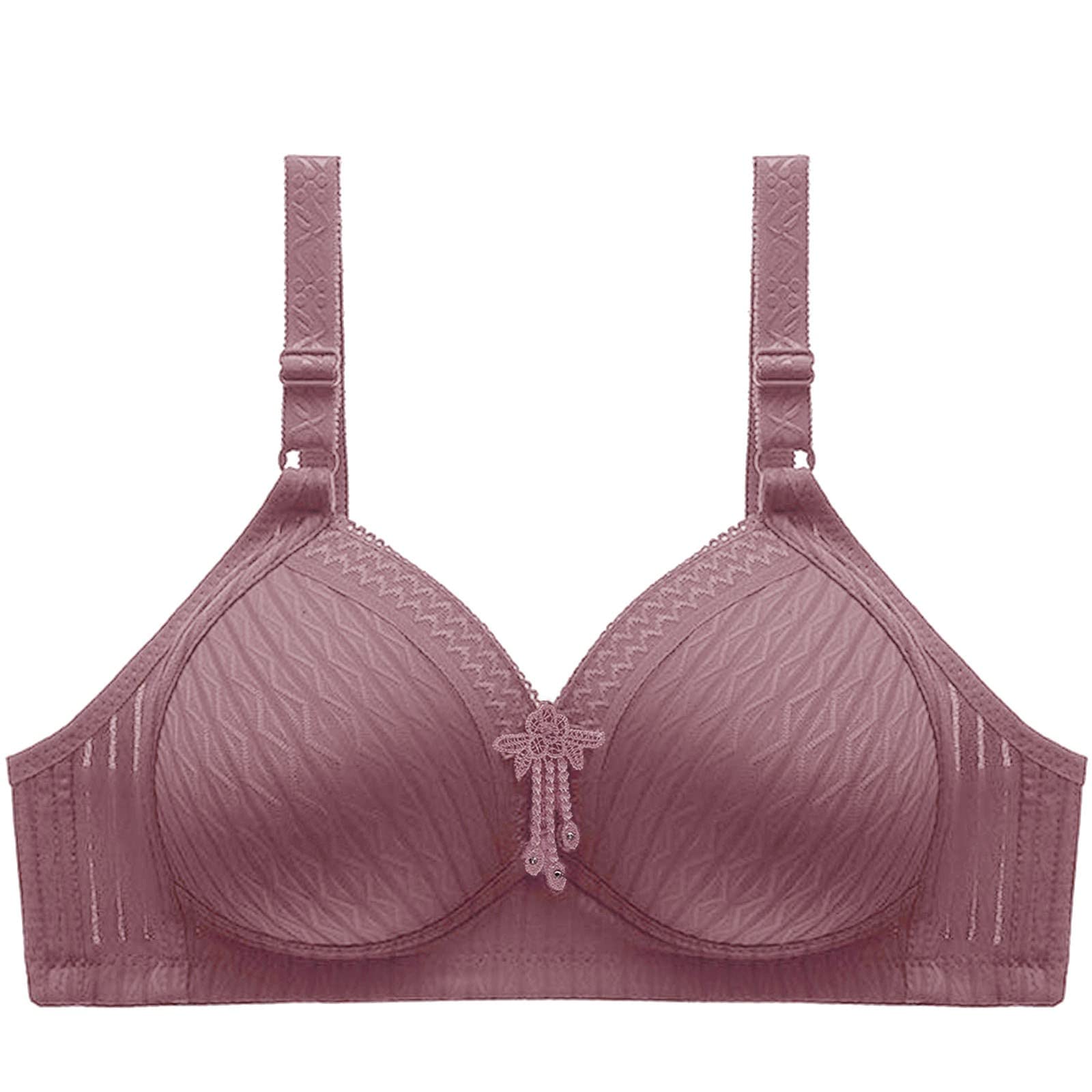Women's Comfortable Hollow Out Underwire Bras - Solid Color Fashion Bowknot Design, No Rims for All-Day Wear | Perfect for Work, Date Night & Everyday Comfort