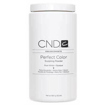 CND Perfect Color Powder - Pure White Opaque Nail Polish (32 oz) for Professional Salon & DIY Manicure at Home