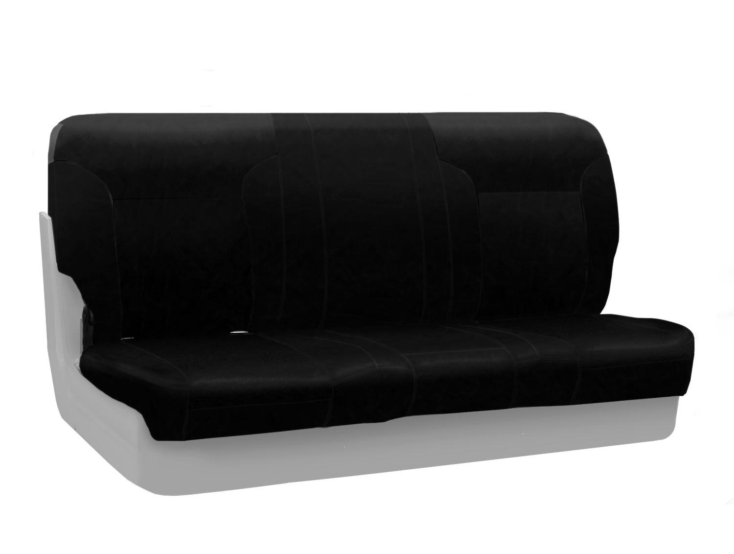 Premium Leatherette Solid Black Custom Fit Front Bench Seat Cover for Ford F-150, F-250, F-350 | Waterproof & Anti-Slip Protection | Perfect for Work Trucks, Camping & Daily Commute