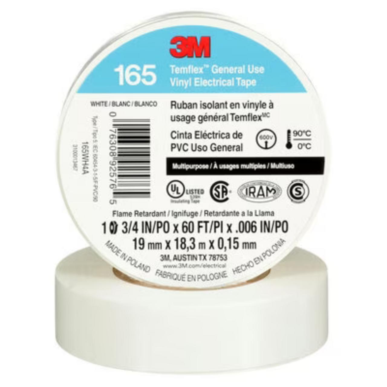 3M Vinyl Electrical Tape - High Voltage Insulation Tape for Wiring, Repairs & DIY Projects - Ideal for Home, Office & Automotive Use