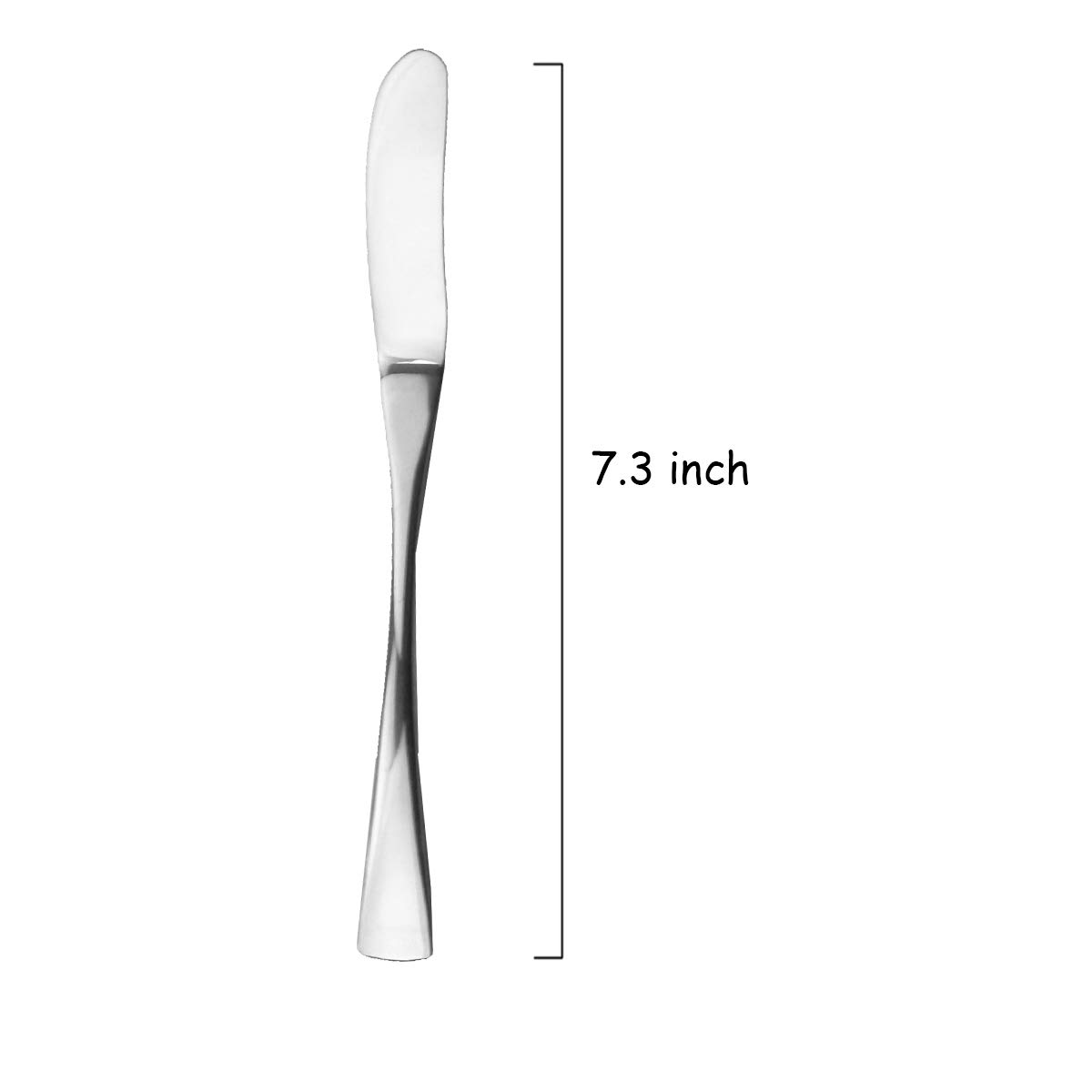JASHII Stainless Steel Butter Knife Set of 4 - Durable Cheese Spreaders for Breakfast, Baking & Entertaining - Perfect for Butter, Jam, Cream Cheese & Condiments (Silver)
