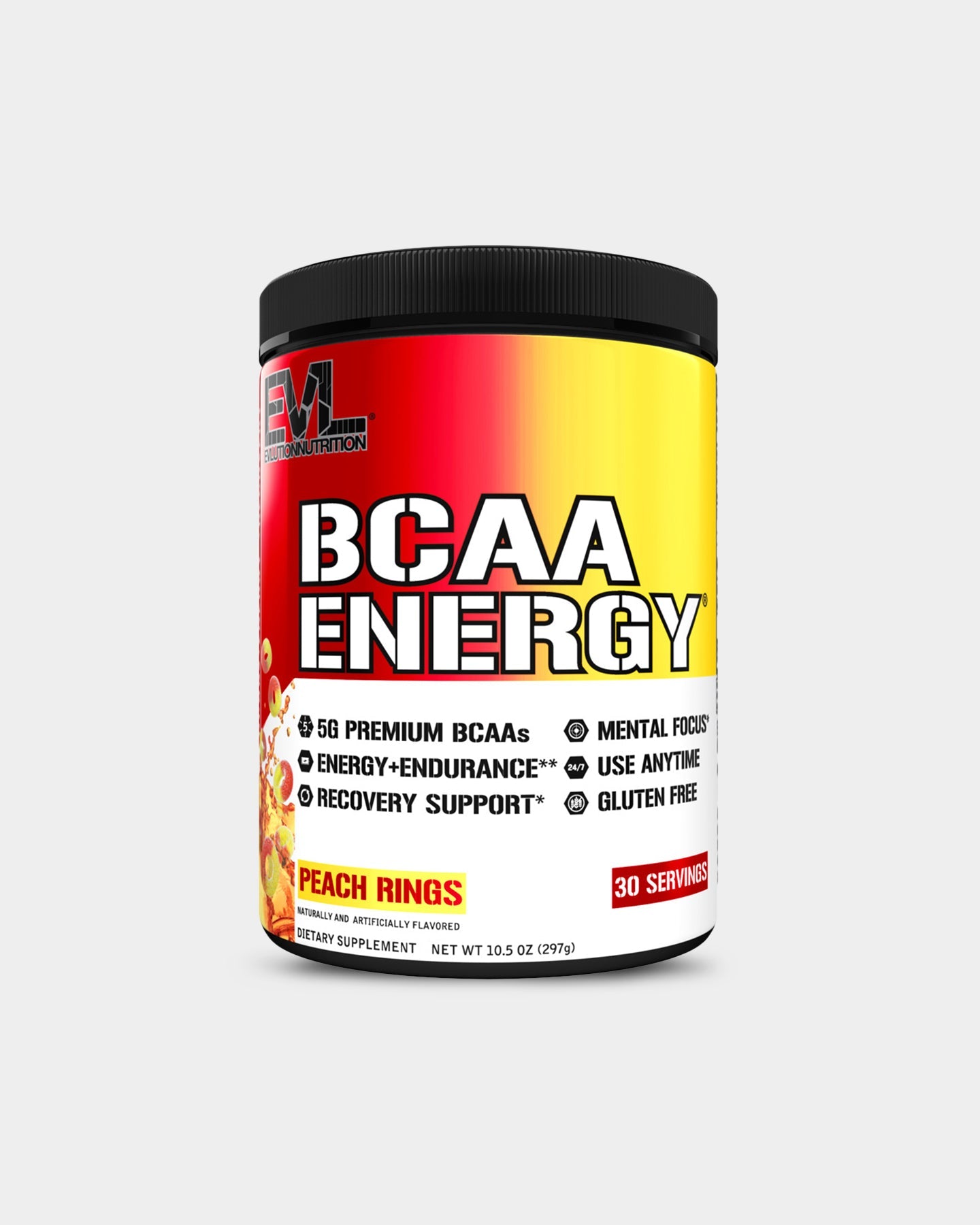 EVLUTION NUTRITION BCAA Energy Amino Acids Powder - Muscle Recovery & Workout Supplement for Men & Women - Pre & Post Workout Drink Mix for Gym, Fitness & Endurance Training