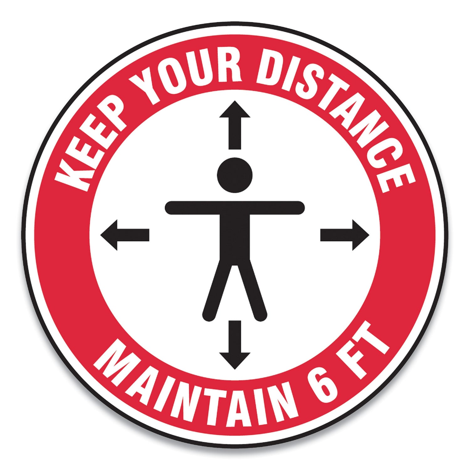 Accuform® Slip Gard Social Distance Floor Signs - 17