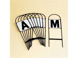 Stubbs Dressage Markers Set of 8 - Black & White Arena Letters (9x2.75x27.25 inches) - Perfect for Equestrian Training & Dressage Competitions