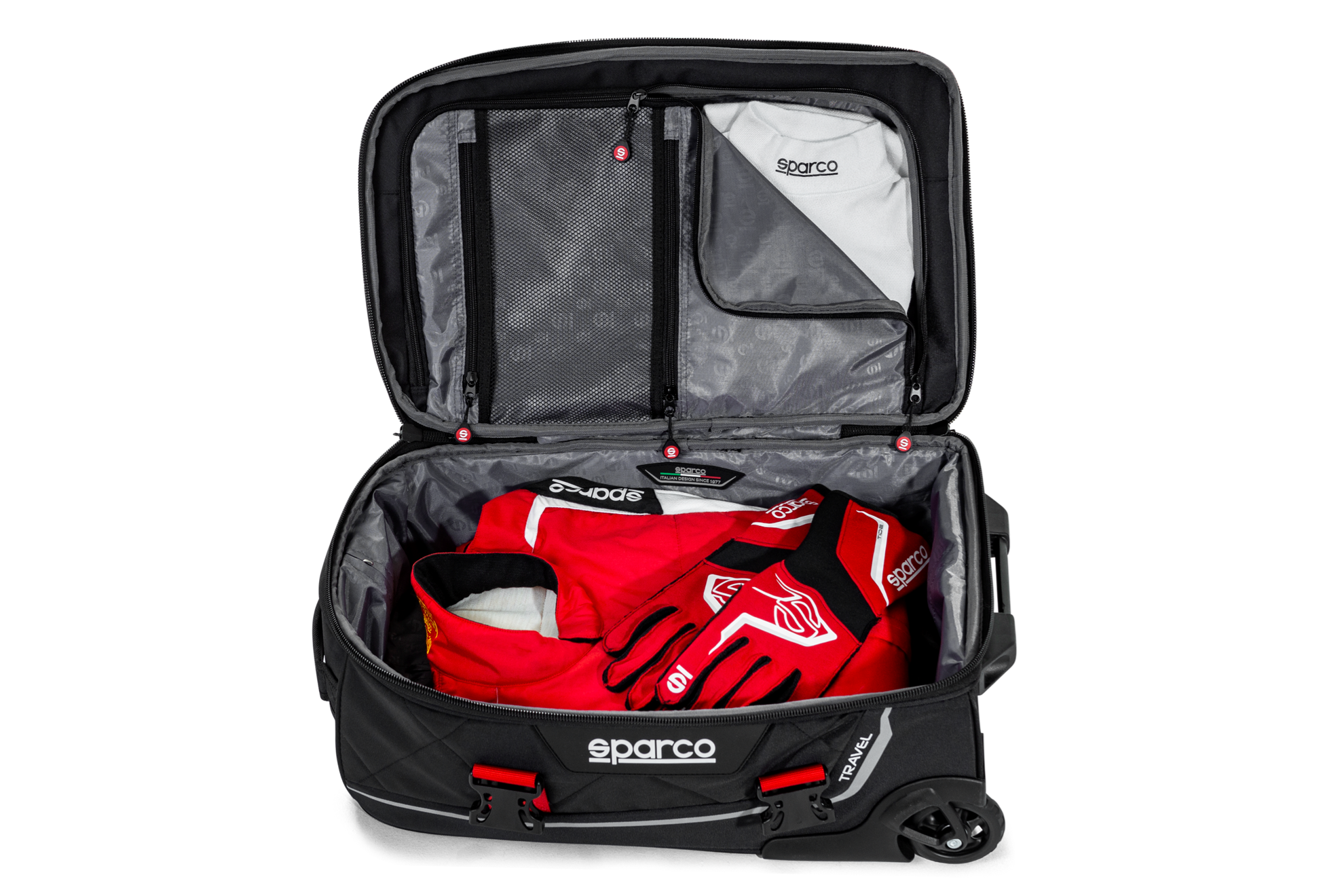 Sparco Premium Travel Bag - Durable Carry-On Luggage for Business & Leisure Trips - Perfect for Airplane, Train & Road Travel