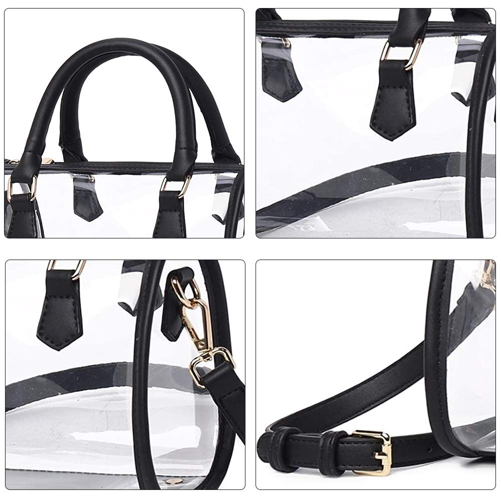 Women's Clear Shoulder Bag Transparent PVC Crossbody Purse - Fashionable See-Through Handbag for Concerts, Festivals, Beach & Travel