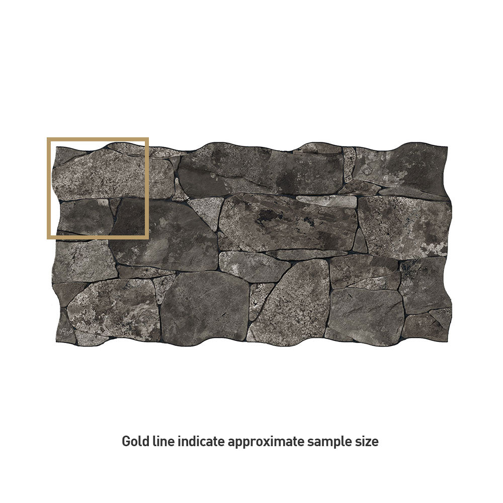 Valais Dark 33x65cm Interlocking Porcelain Wall Tile - Premium Bathroom & Kitchen Backsplash for Modern Homes