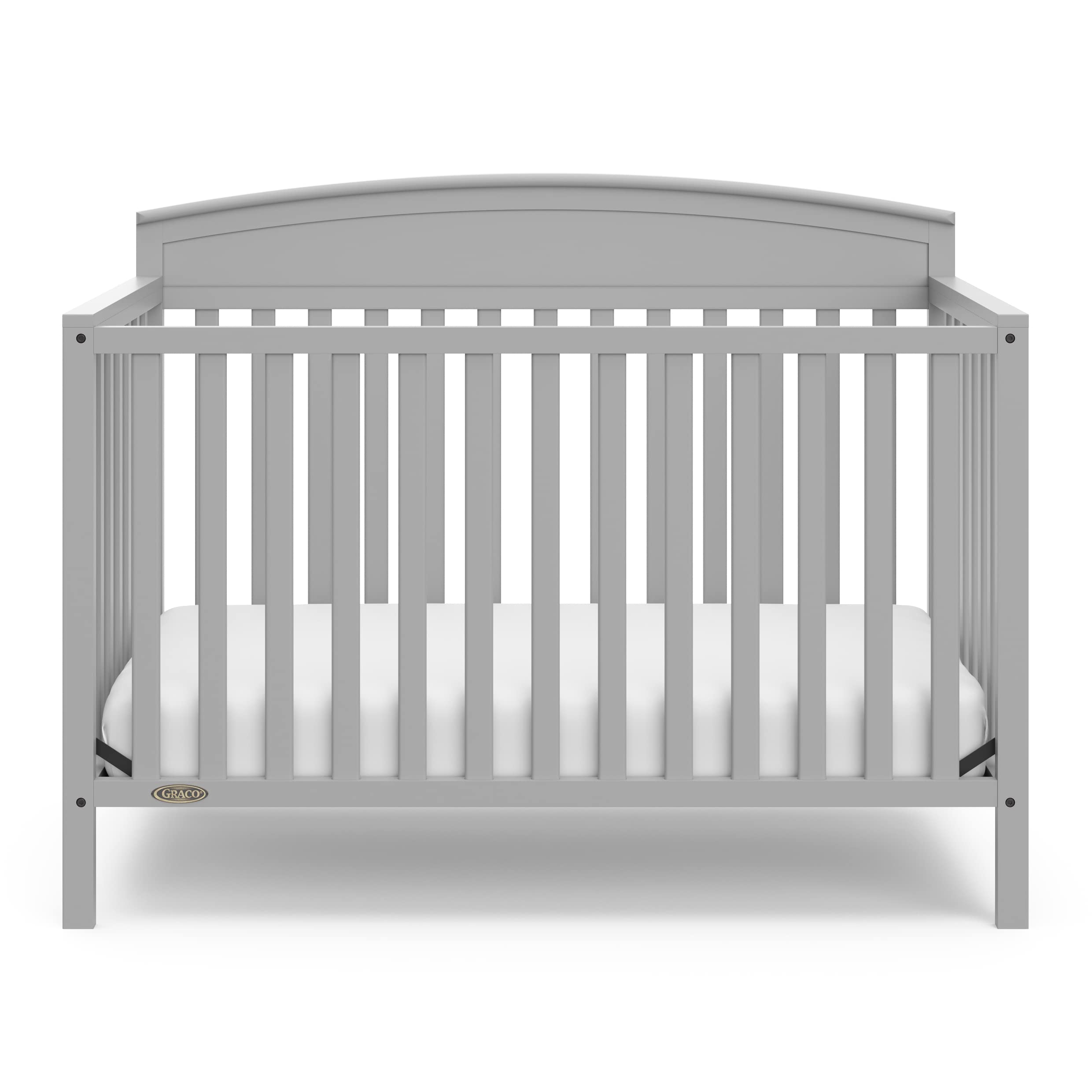 Graco Benton 5-in-1 Convertible Baby Crib in Pebble Gray – GREENGUARD Gold Certified, Converts to Toddler Bed, Daybed & Full Size Bed, Fits Standard Crib Mattress – Perfect for Nursery, Kids Room & Growing Families