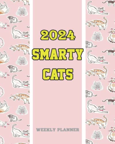 2024-2025 Smarty Cats Weekly Planner | 24-Month Calendar Organizer with Monthly, Weekly & Daily Sections | Perfect for Work, School & Personal Goal Tracking | Ideal for Professionals, Students & Home Organization