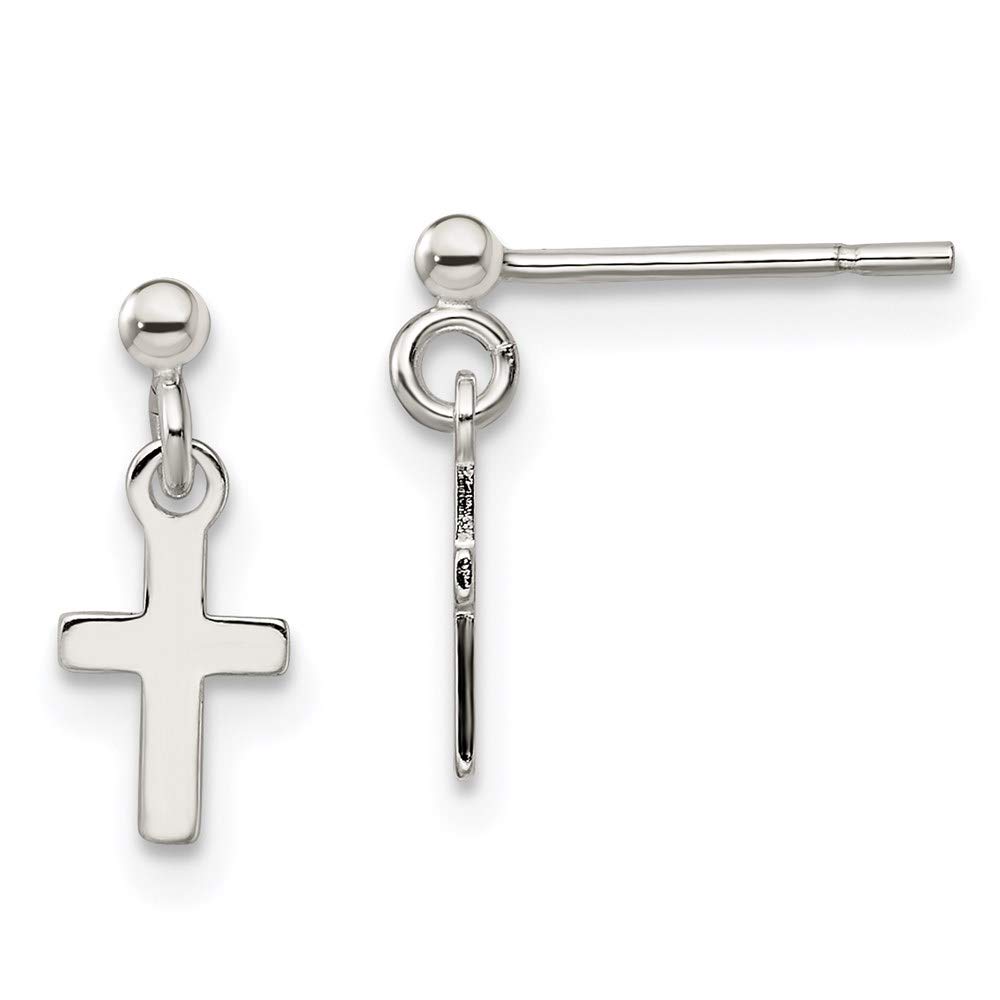 925 Sterling Silver Cross Post Earrings for Women - Hypoallergenic Religious Jewelry Gift for Baptism, Confirmation & Everyday Wear