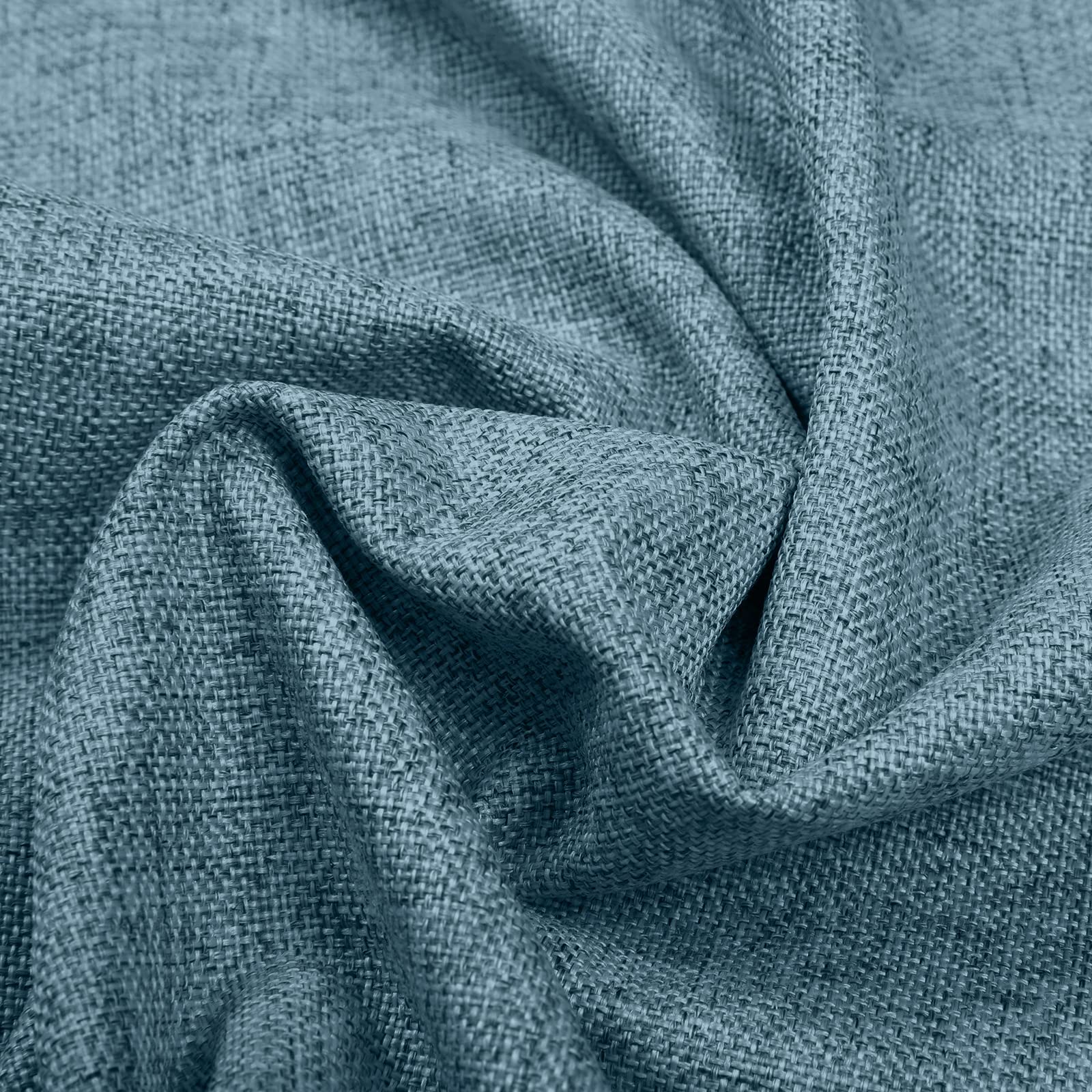TWOPAGES Blue Pinch Pleated Blackout Curtains for Bedroom - Thermal Insulated Linen Blend Window Drapes (Set of 2, 58x84 Inches) - Perfect for Privacy, Light Blocking & Room Darkening in Living Room, Nursery or Home Theater