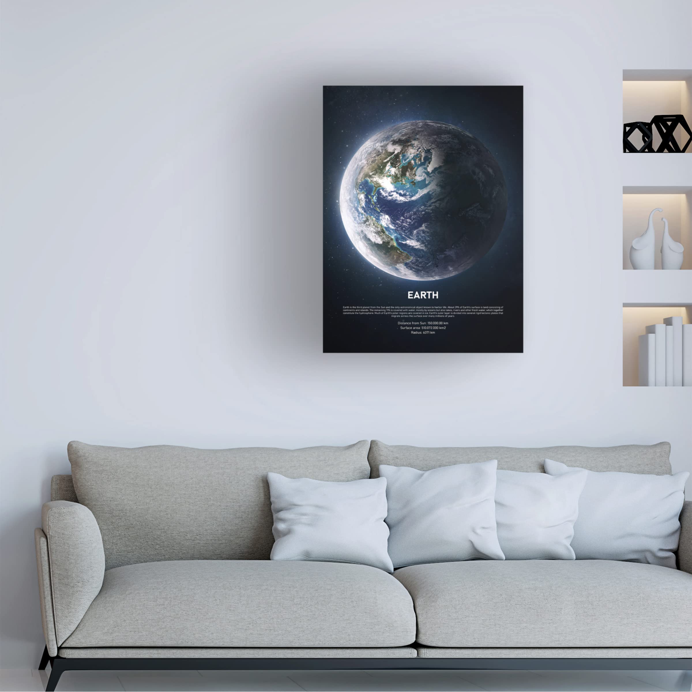 Trademark Fine Art 'Earth' Canvas Print by Design Fabrikken - Nature Inspired Wall Decor for Living Room, Bedroom & Office