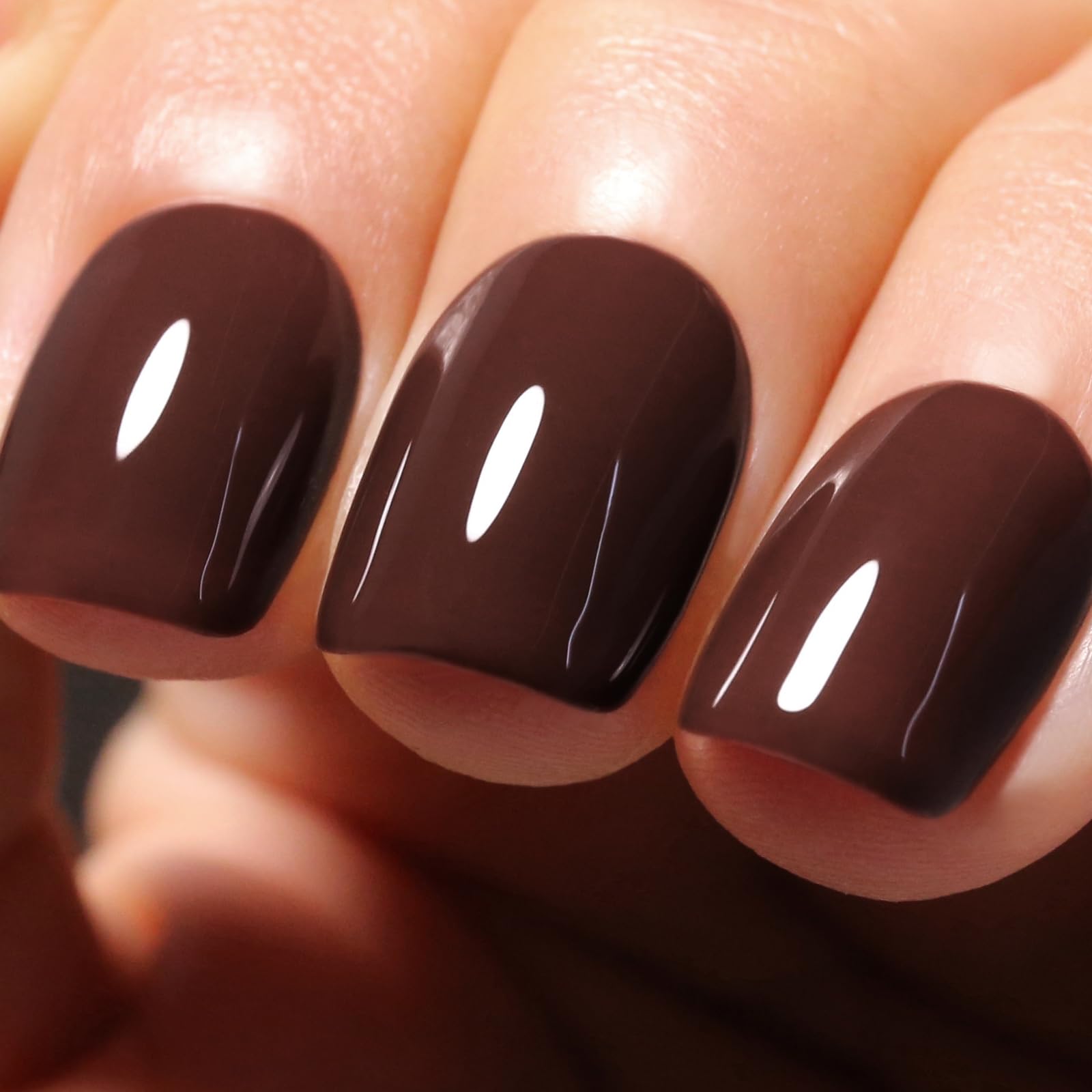 15ml Chocolate Brown Gel Nail Polish - Soak Off LED/UV Gel for Autumn & Winter Manicures | Salon-Quality DIY Nail Art Starter Kit for Women & Girls | Perfect for Home Use, Professional Nail Salons, and Special Occasions