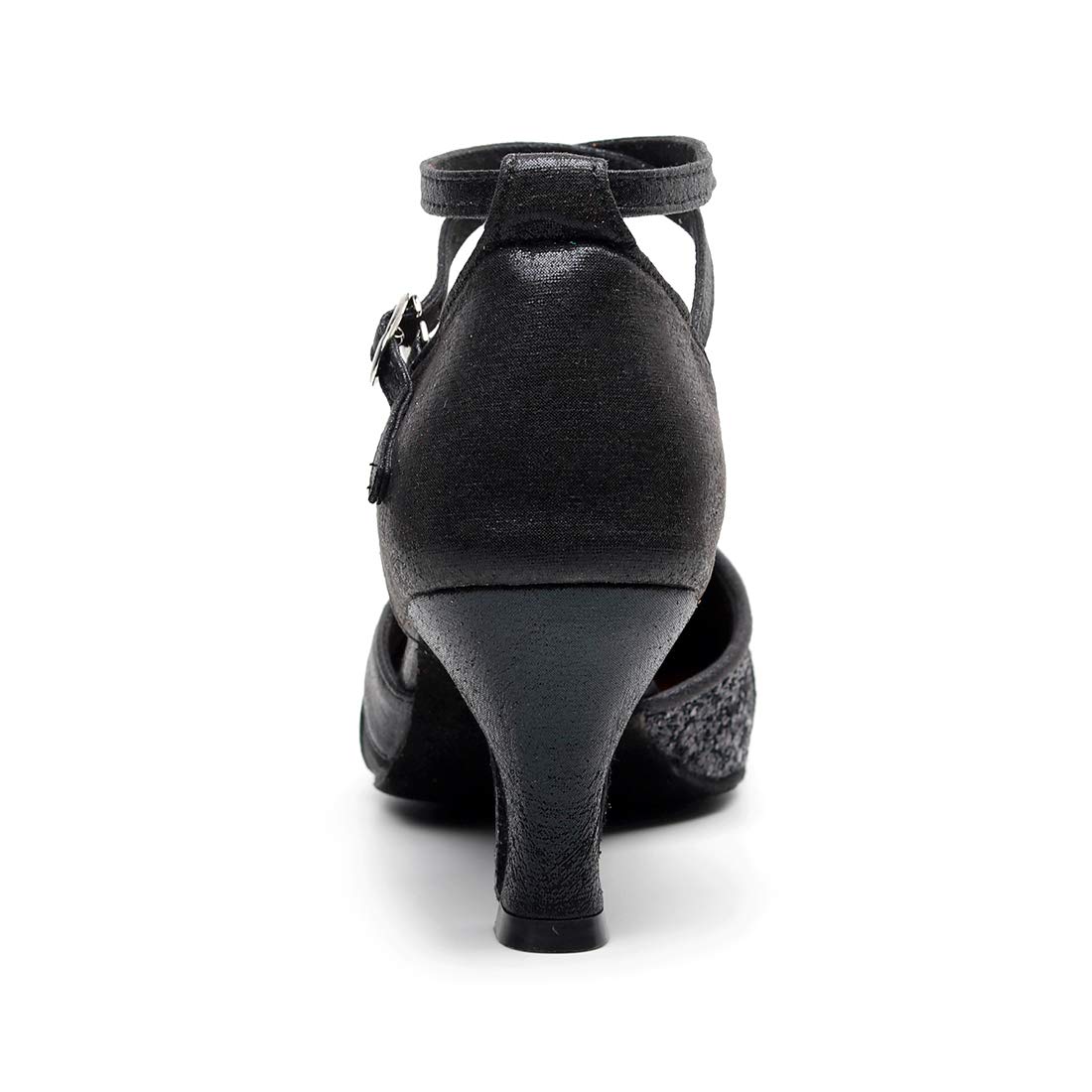 iCKER Women's Latin Dance Shoes - Heeled Ballroom Salsa Tango Party Sequin Shoes for Professional Performances & Social Dancing