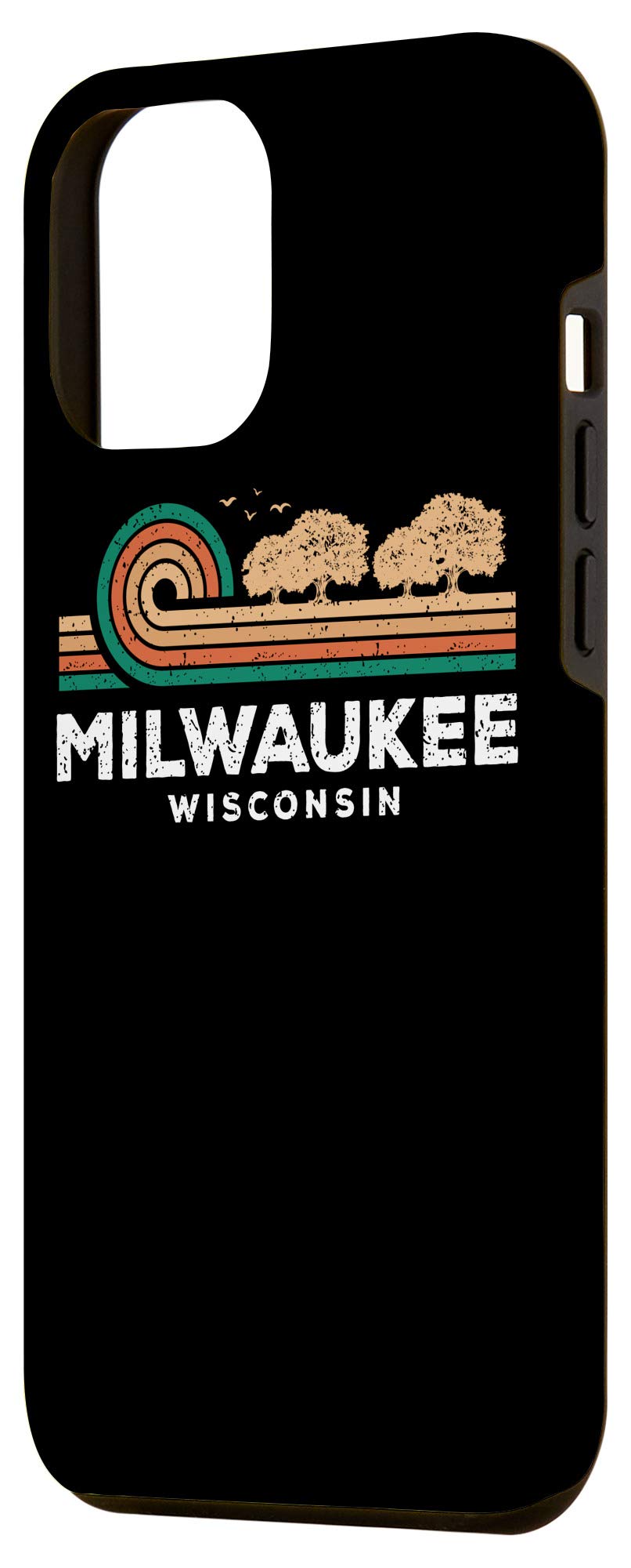 Vintage Milwaukee Sunset Wisconsin Souvenir iPhone 12 Pro Max Case - Durable Protective Phone Cover for Travel, Gifts & Everyday Use