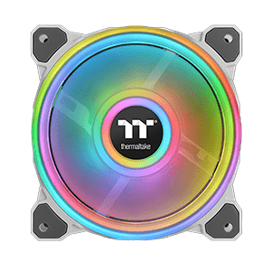 Thermaltake Riing Quad White RGB LED PC Cooling Fan - Pack of 6 High-Performance Fans for Gaming PC & Workstation Builds - Perfect for Case Cooling, Radiators & Custom PC Setups