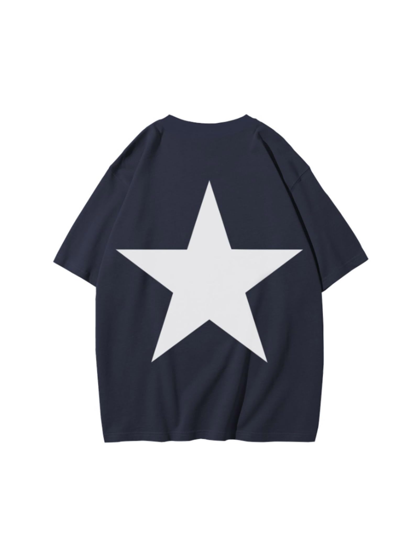 Aelfric Eden Star Graphic Tees - Unisex Oversized T-Shirts for Men & Women | Casual Summer Baggy Streetwear Tops | Perfect for Music Festivals, Street Style & Everyday Wear