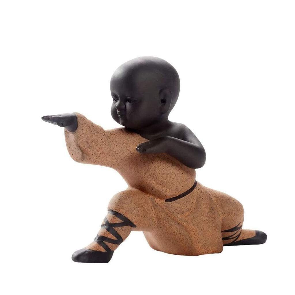 Lincheer Mini Monk Ornaments - Kung Fu Buddha Statue Tea Pet, Zen Garden Decor for Tea Ceremony, Car Dashboard, Home & Office Desktop - Perfect for Meditation Spaces, Feng Shui Gifts & Asian-Inspired Decor