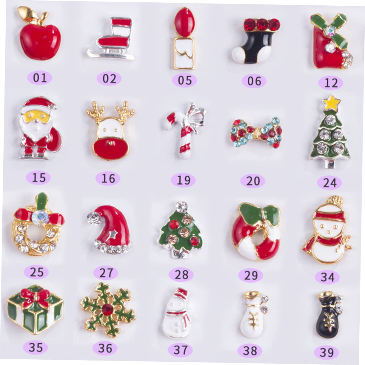 BIUDECO 3 Sets Christmas Nail Art Stickers - Holiday Nail Decals for Women, 60pcs Festive Nail Decorations with Christmas Theme Designs - Perfect for Parties, Gifts & Winter Nail Art