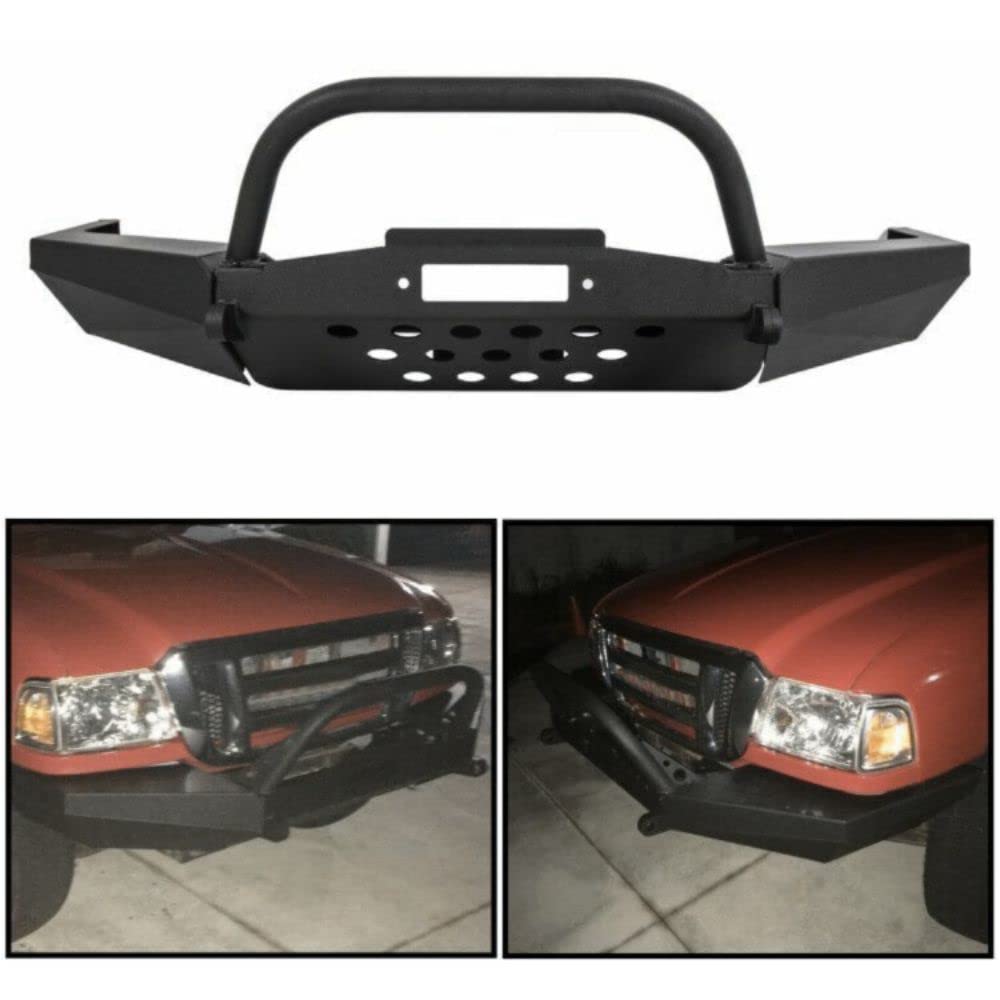 YOYODEER Heavy Duty Winch Bumper with Bull Bar for 1998-2011 Trucks | Off-Road Front Bumper Replacement | Perfect for Jeep Wrangler & Ford F-150 Adventure Vehicles