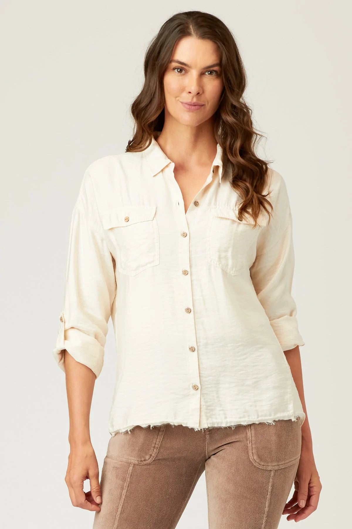 Bancroft Button Up Shirt for Men - Toasted Almond Color - Casual & Office Wear - Perfect for Work, Dates & Outdoor Activities