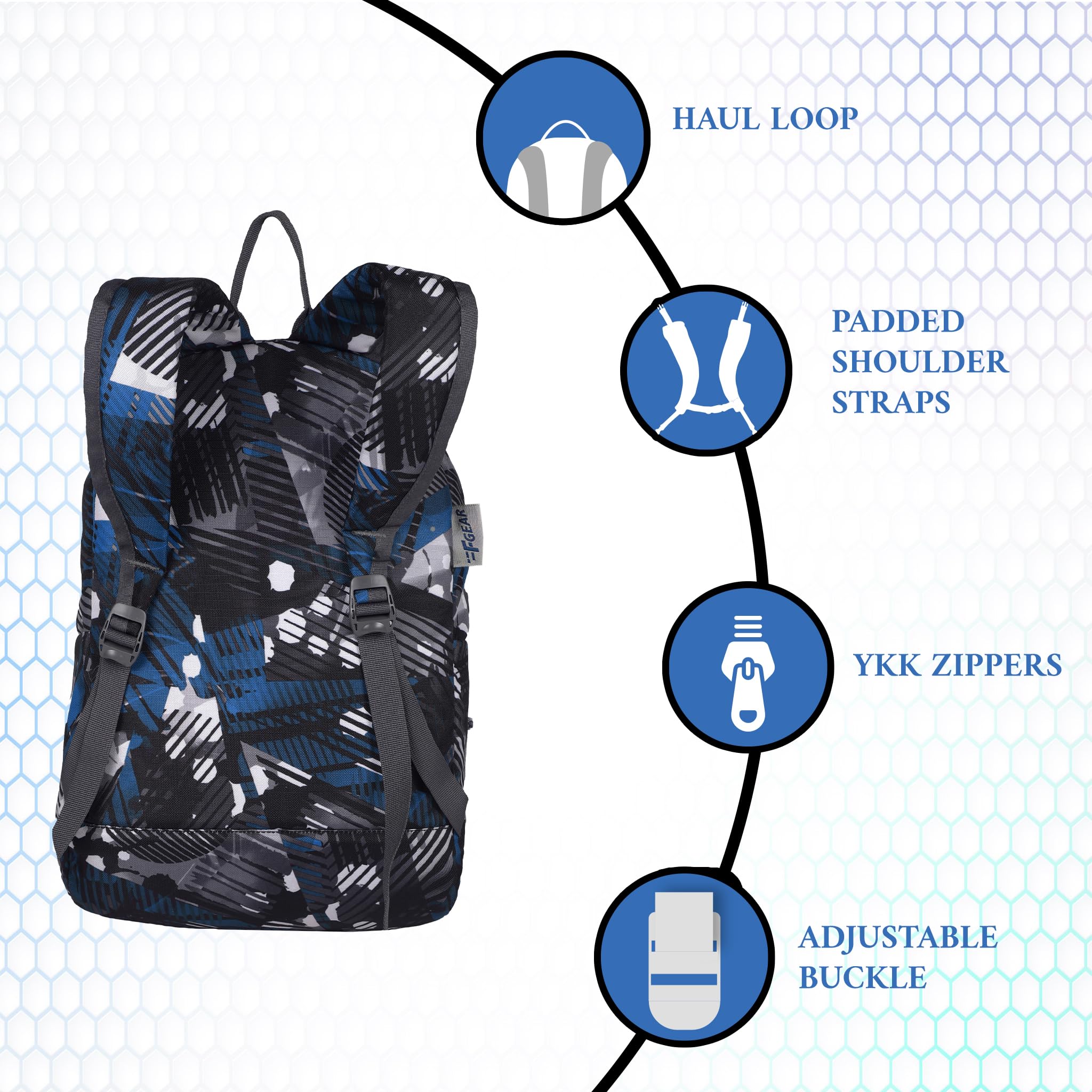 F Gear Ferris ACV 7L Mini Backpack - Stylish Unisex Daypack for Men & Women, Lightweight Casual Backpack for Office, School, College, Travel & Everyday Use | Perfect for Commuting, Campus Life and Urban Adventures