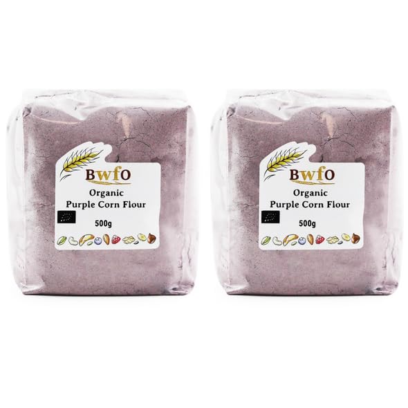 Organic Purple Corn Flour - 1kg | Whole Foods, Non-GMO, Gluten-Free | Perfect for Baking, Smoothies & Healthy Recipes