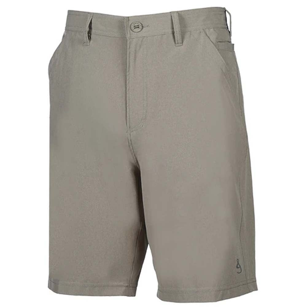 Hook & Tackle Hi Tide 4-Way Stretch Fishing Shorts for Men - Quick-Dry, Comfortable Khaki Outdoor Shorts - Perfect for Fishing, Boating & Beach Activities