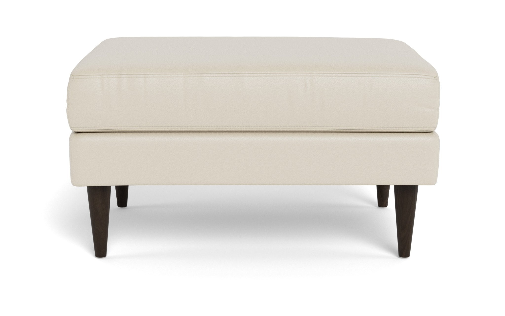 Wallace Leather Ottoman - Modern Untufted Footrest, Storage Bench & Living Room Decor - Perfect for Home, Office & Lounge Relaxation
