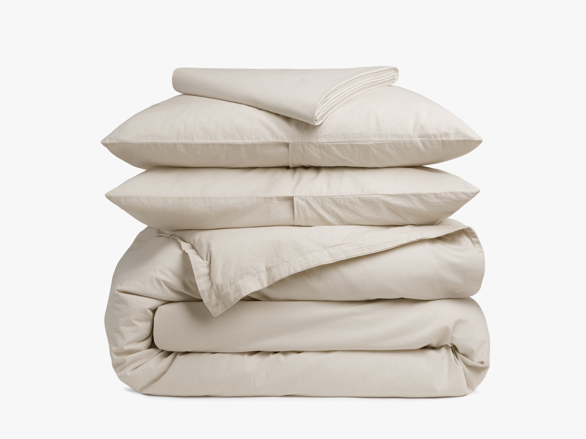 Luxury Percale Venice King/Cal King Sheet Set in Bone White - Soft & Breathable Bedding for Ultimate Comfort - Perfect for Hotels, Guest Rooms & Master Bedrooms