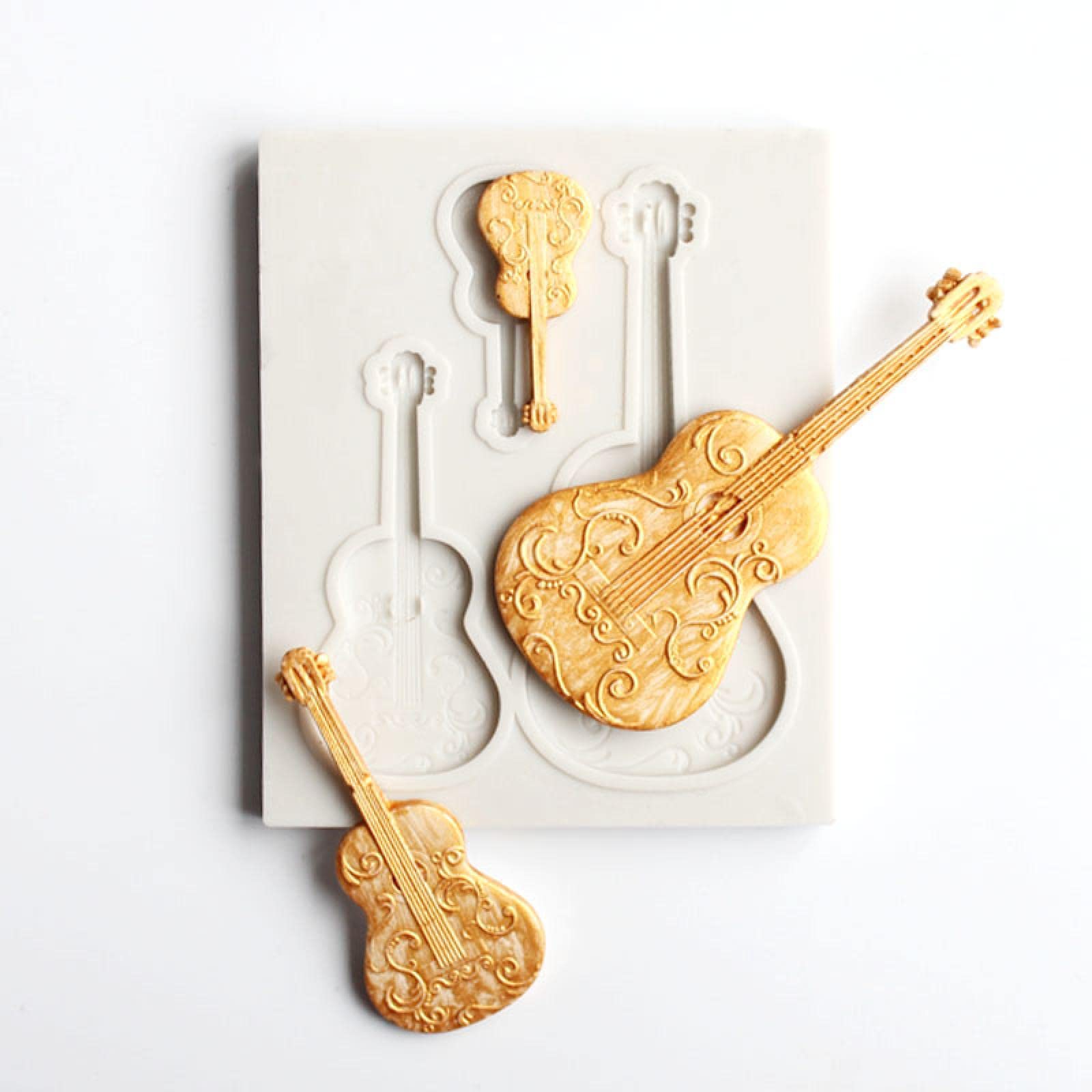 Premium Silicone Baking Molds - Guitar Shaped Fondant & Chocolate Molds for Cake Decorating, Candy Making, and DIY Clay Crafts | Perfect for Birthday Parties, Wedding Cakes, and Holiday Desserts