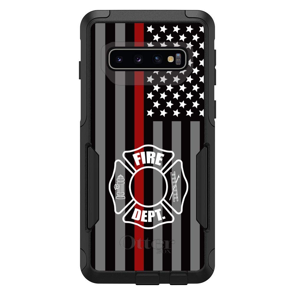 Premium Thin Red Line Maltese Cross Case for Samsung Galaxy S10+ & S10+ 5G (6.4 Inch) - Slim Protective Phone Cover with First Responder Support Design - Perfect for Everyday Use, Work & Showing Patriotism