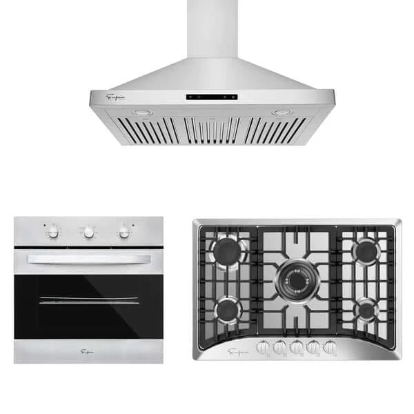 Empava 3-Piece Stainless Steel Kitchen Appliance Set - 24