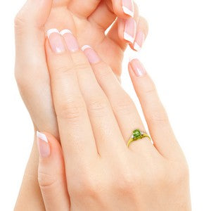 0.76 Carat 14K Solid Yellow Gold Motions Of Love Peridot Diamond Ring for Women - Elegant Birthstone Jewelry Gift for Anniversary, Engagement & Special Occasions