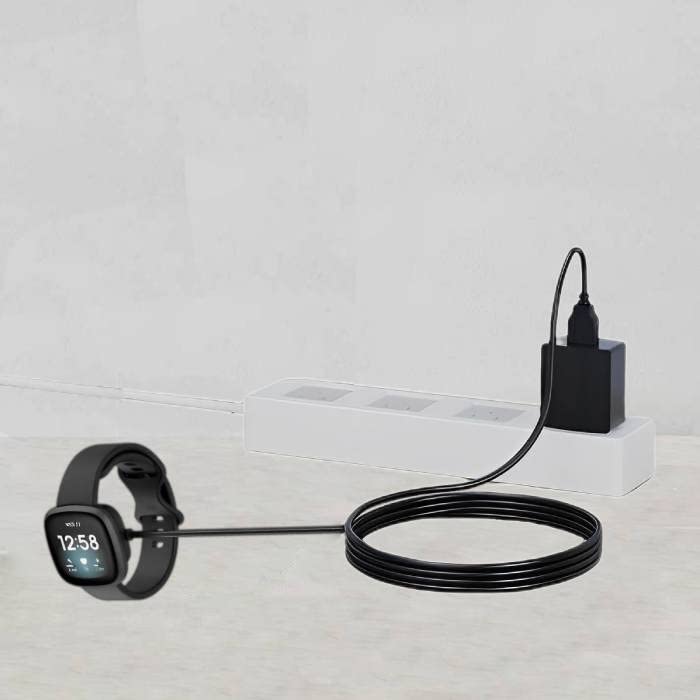 Premium Fitbit Versa 4/Sense/Versa 3/Sense 2 Charger (2-Pack) - 3.3Ft Magnetic Charging Cable with Strong Dock Stand - Perfect for Home, Office & Travel Use