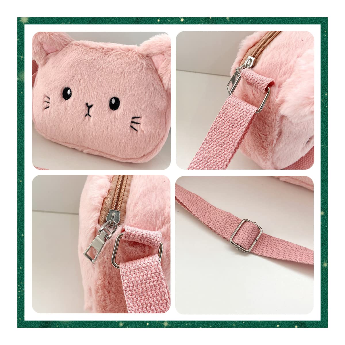 Cute Plush Crossbody Bag for Women & Girls - Adorable Mini Shoulder Bag, Perfect Birthday & Christmas Gift (Pink) | Ideal for Daily Use, Travel, Shopping & Parties