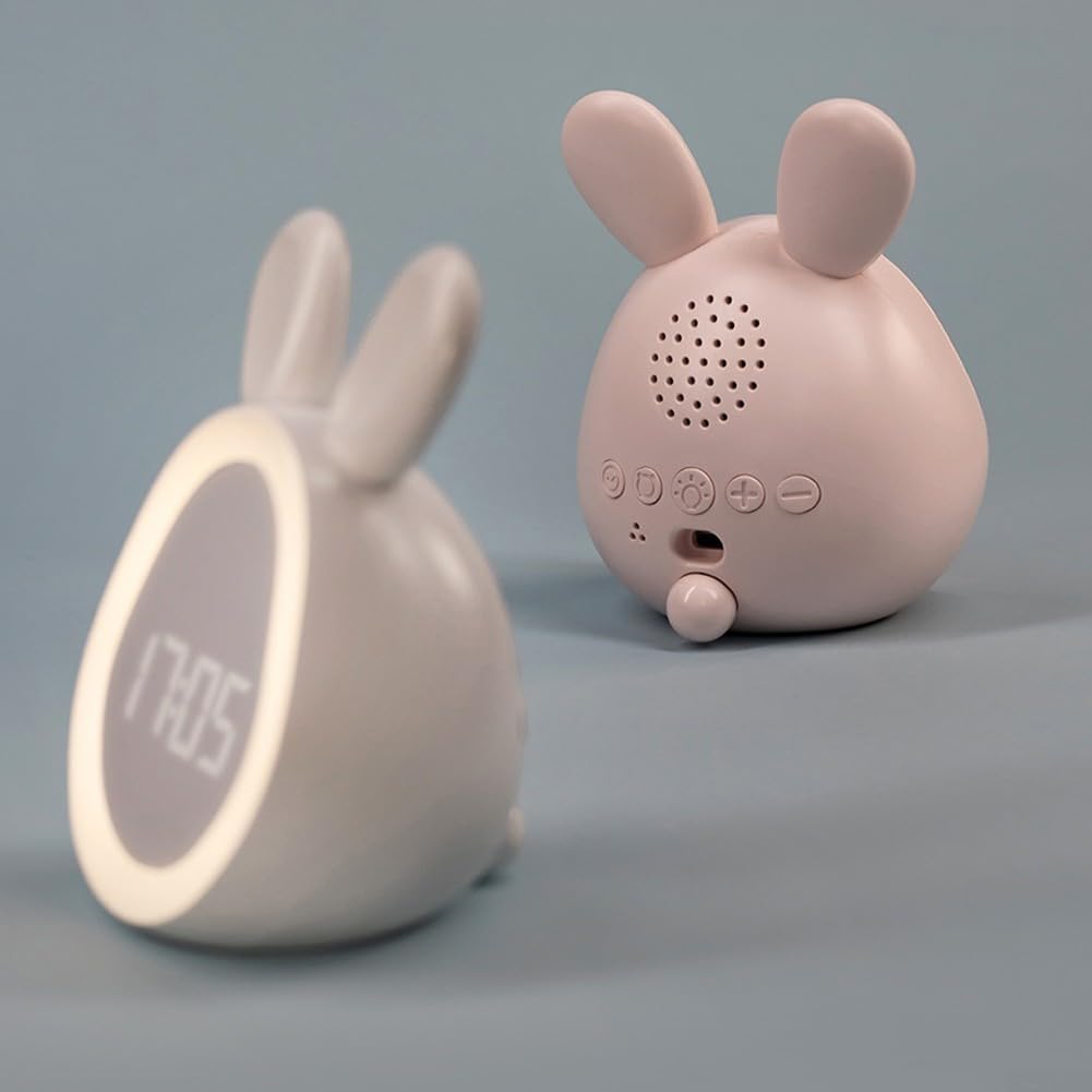 PETSTIBLE Digital Alarm Clock with LED Display, Night Light & Stepless Dimming - Perfect for Kids, Bedrooms & Home Use (White)