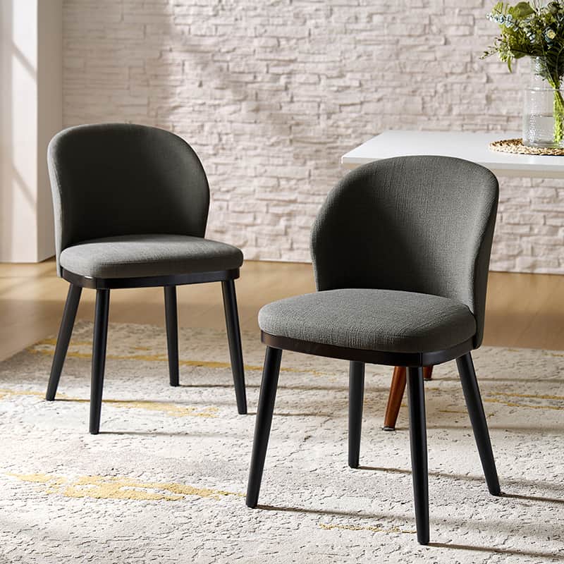 Premium Alrun Dining Chairs with Lumbar Support - Set of 2/4/6 - Modern Comfortable Kitchen & Dining Room Furniture for Home & Restaurant Use