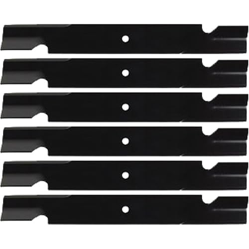 (6 Pack) High Lift Notched Replacement XHT Lawn Mower Blades - Fits Toro/Wheel Horse 105-7778-03 | 24.4375