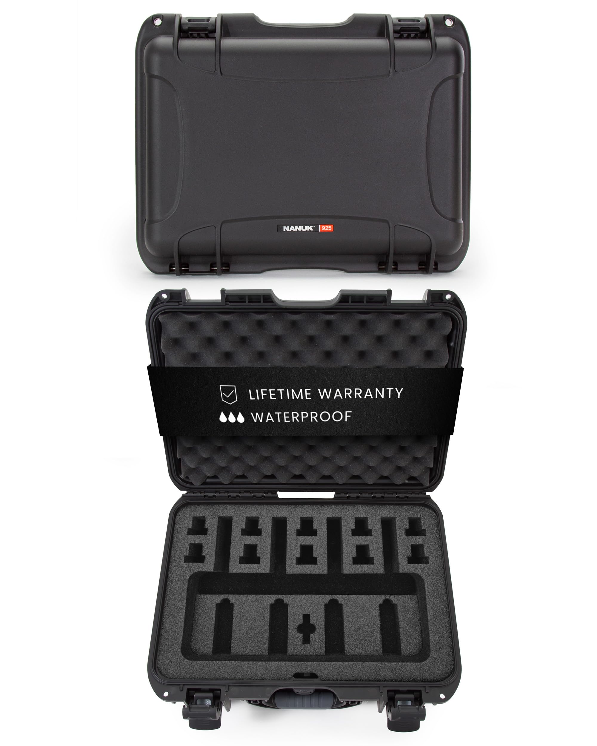 NANUK 925 Waterproof Hard Case with Custom Foam Insert - IP67 Rated for 4 UP Sporting Gear & Hunting Accessories - Compact 17