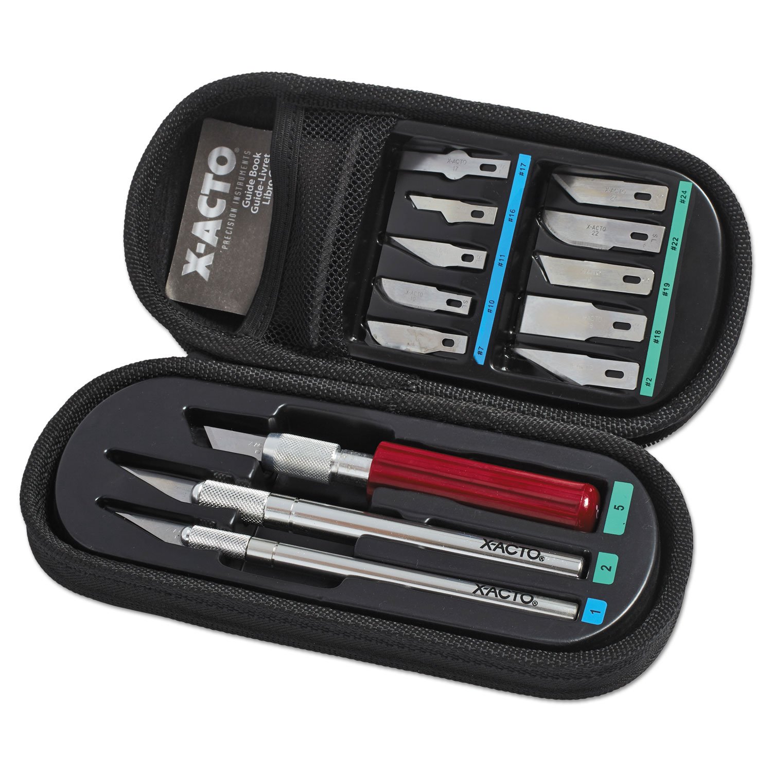 ELMERS X-Acto Precision Knife Set - 3 Craft Knives with 10 Replacement Blades & Protective Carrying Case (Model X5082) - Ideal for DIY Crafts, Scrapbooking, Model Building and Art Projects