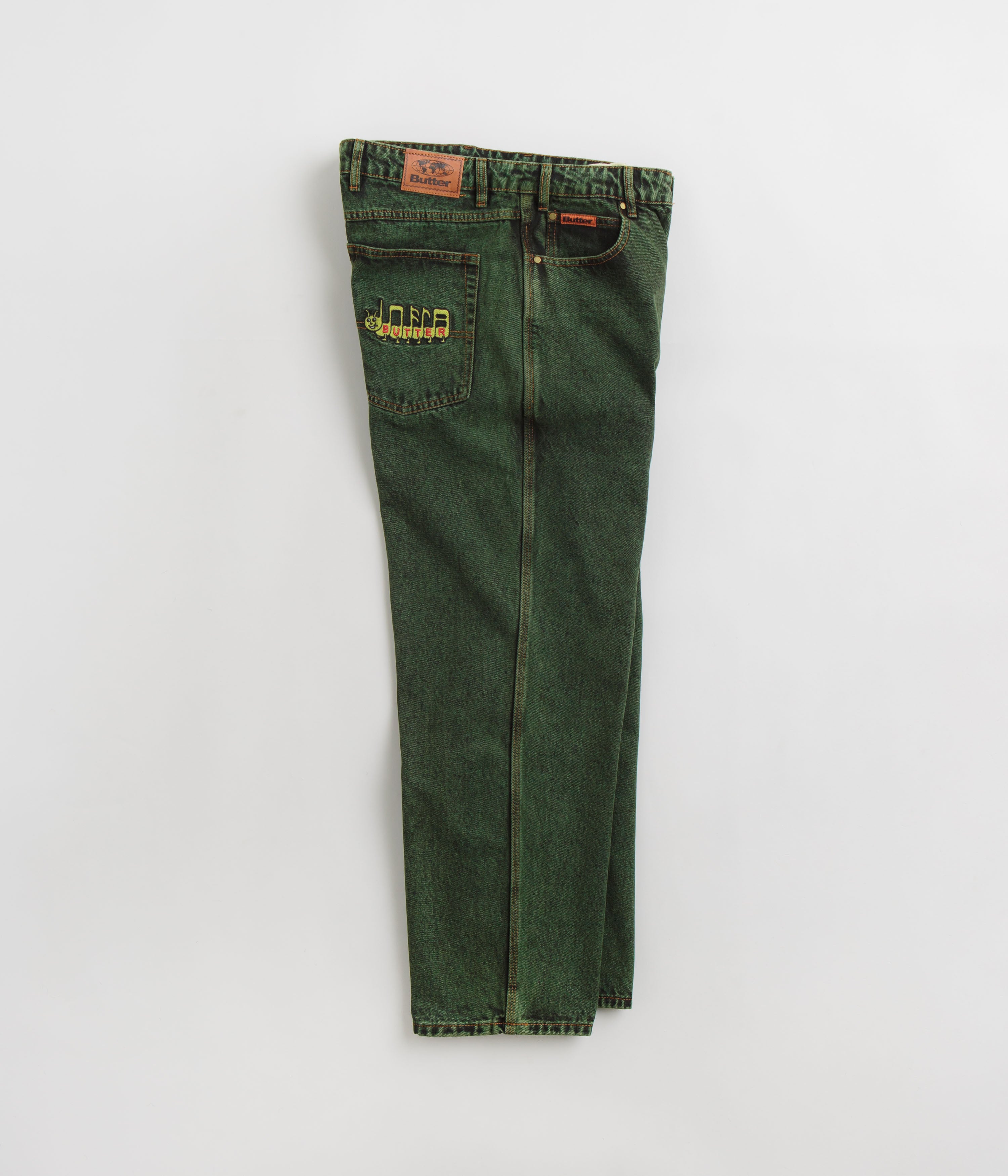 Butter Goods Caterpillar Jeans - Army Wash Denim Pants for Men & Women | Casual Streetwear, Outdoor Adventure & Everyday Wear