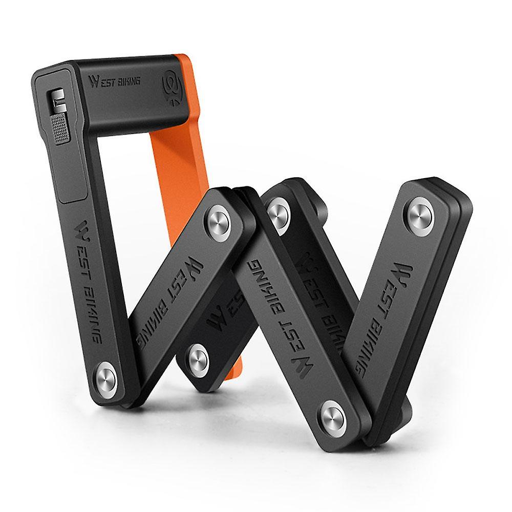 WB Compact Folding Bike Lock - Lightweight & Secure Bicycle Lock for Commuters & Urban Riders - Perfect for City Cycling, Campus Security & Outdoor Adventures