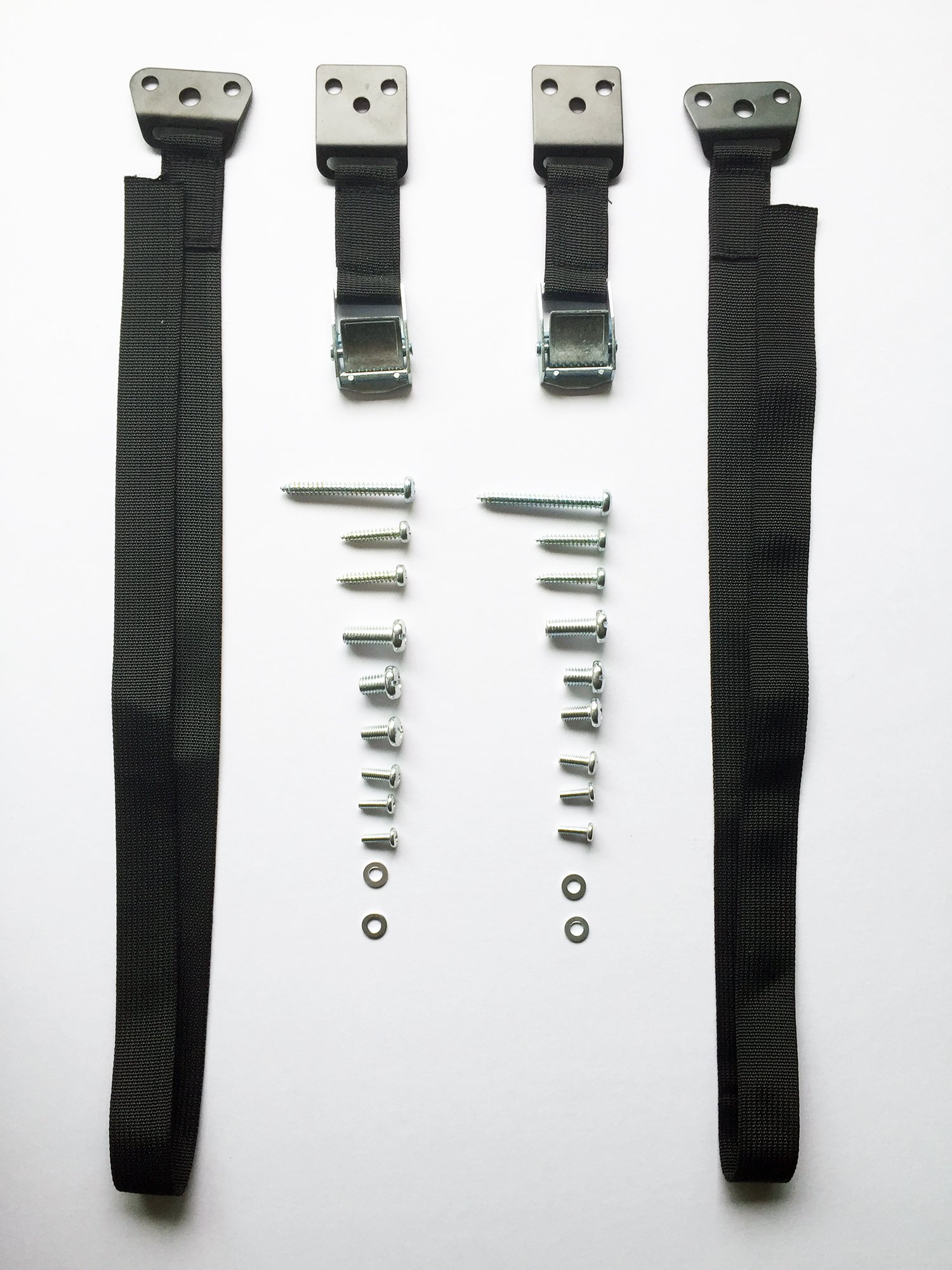 Heavy Duty TV and Furniture Anti-Tip Straps - All Metal Safety Wall Anchors for Baby Proofing Flat Screen TVs, Dressers, Bookcases, Cabinets - Secure Your Home (2 Pack, Black) - Perfect for Childproofing Living Rooms, Nurseries & Offices