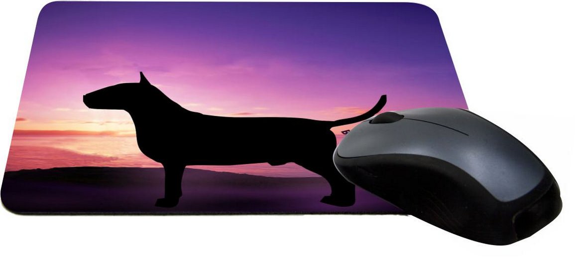Boston Terrier Dog at Sunset Gaming Mouse Pad - Non-Slip Rubber Base, Waterproof Surface for PC/Laptop - Perfect for Gaming, Office & Home Workspace (MPSQ-RK-8419)