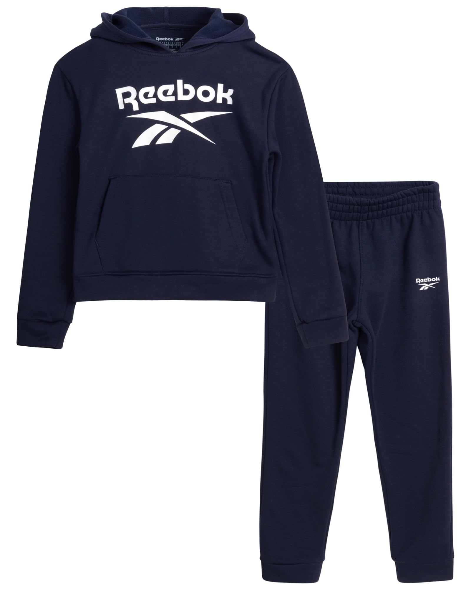 Reebok Baby Boys' 2-Piece Fleece Hoodie & Jogger Pants Set - Soft Playwear Outfit for Toddlers 12M-7 Years - Perfect for Playdates, Daycare & Casual Wear